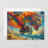 オートバイサイケデリックドリームスケープ ポストカード (正面/裏面)