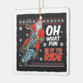 オートバイサンタウィズ引用文 セラミックオーナメント (左)