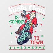 オートバイサンタ来クロースが街へ ウィンドウサイン (シート)