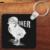 オートバイシックバイクもしくは自転車に乗る人ザチックスラバーサイクリングビック キーホルダー (裏面)