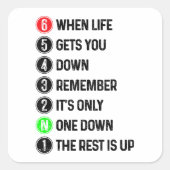 オートバイシフトおもしろいことわざモトクロスバイク スクエアシール (正面)