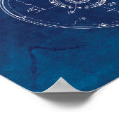 オートバイシャフトドライブ1943特許ブループリント ポスター (角)