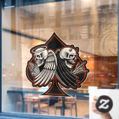 オートバイショップエンジェルnデビルエーススペードウィンド ウィンドウサイン (カフェ窓)