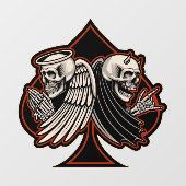 オートバイショップエンジェルnデビルエーススペードウィンド ウィンドウサイン (シート)