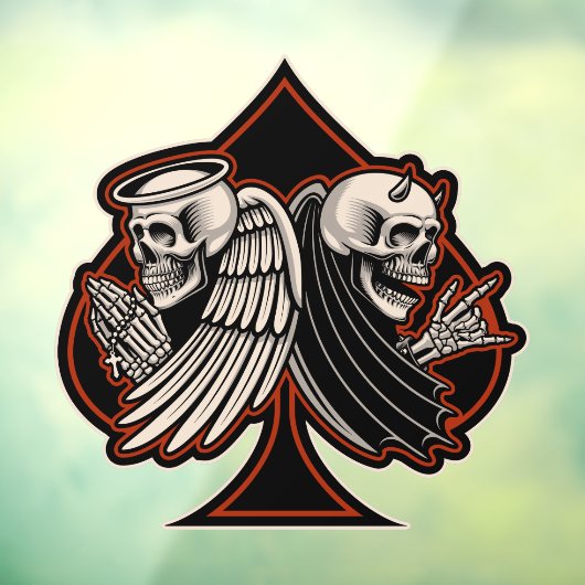 オートバイショップエンジェルnデビルエーススペードウィンド ウィンドウサイン (シート3)