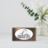 オートバイスケッチ 名刺 (スタンド正面)