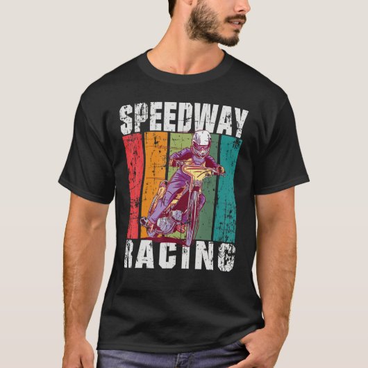 オートバイスピードウェイ レース フラットトラック Tシャツ (正面)