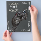オートバイタイヤフライヤー チラシ (手)