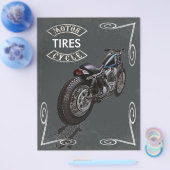 オートバイタイヤフライヤー チラシ (シングル)