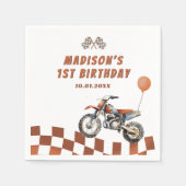 オートバイダートバイクバースデーパーティナプキンス スタンダードカクテルナプキン (正面)