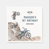 オートバイダートバイクバースデーパーティナプキンス スタンダードカクテルナプキン (正面)