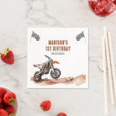 オートバイダートバイクバースデーパーティナプキンス スタンダードカクテルナプキン (インサイチュ)