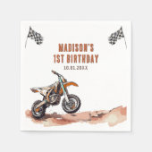 オートバイダートバイクバースデーパーティナプキンス スタンダードカクテルナプキン (正面)