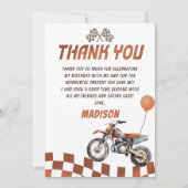 オートバイダートバイク誕生日サンキューカード サンキューカード (正面)