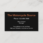 オートバイテーマシンプルデザイン 名刺 (裏面)