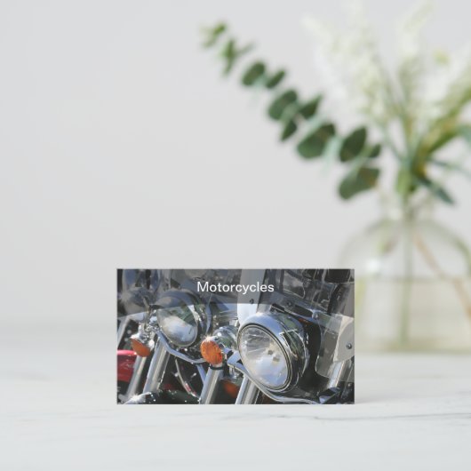 オートバイテーマモダン整備士名刺 名刺 (スタンド正面)