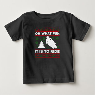 オートバイディレクトバイクに乗る楽しさ ベビーTシャツ