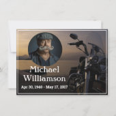 オートバイニアウォーターフォトお祝いのライフ 招待状 (正面)