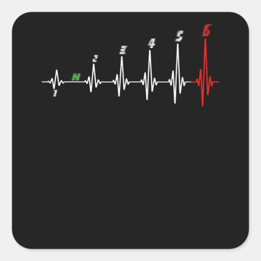 オートバイハートビートスピードバイクモトクロス スクエアシール (正面)