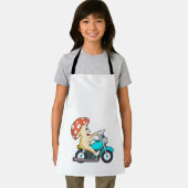 オートバイバイクもしくは自転車に乗る人のキノコ エプロン (インサイチュ)