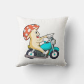 オートバイバイクもしくは自転車に乗る人のキノコ クッション (裏面)