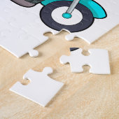 オートバイバイクもしくは自転車に乗る人のキノコ ジグソーパズル (側面)