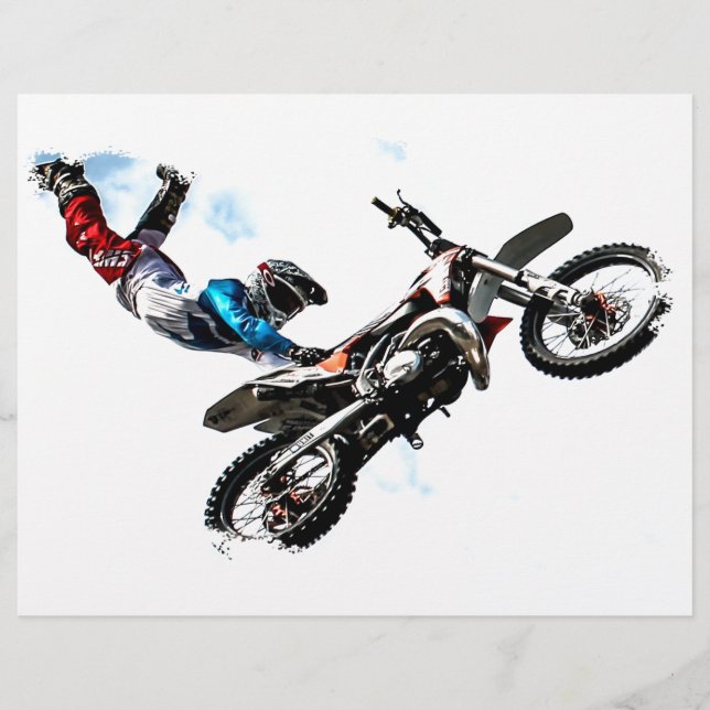 オートバイバイクもしくは自転車に乗る人アクロバティックスポーツレース (正面)