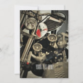 オートバイバイクもしくは自転車に乗る人オールパーパス招待状 招待状 (正面)