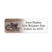 オートバイバイクもしくは自転車に乗る人カスタム住所 シール (正面)