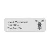 オートバイバイクもしくは自転車に乗る人カスタム ラベル (正面)