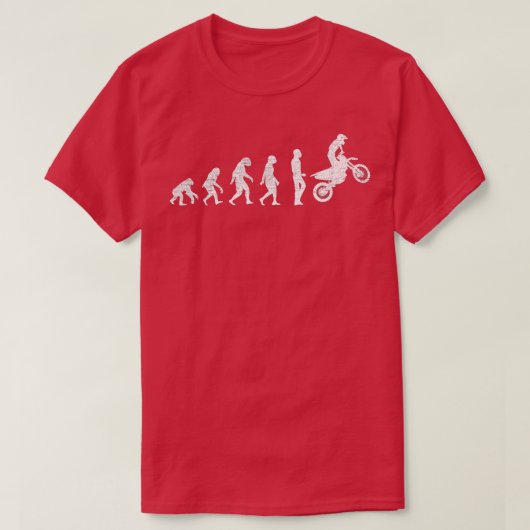 オートバイバイクもしくは自転車に乗る人ギフトモトクロスエボリューションダートビック Tシャツ (デザイン正面)