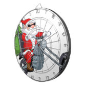 オートバイバイクもしくは自転車に乗る人サンタクロース ダーツボード (正面右)