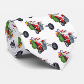 オートバイバイクもしくは自転車に乗る人サンタクロース ネクタイ (ロール)