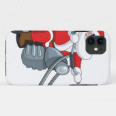 オートバイバイクもしくは自転車に乗る人サンタクロース Case-Mate iPhoneケース (裏面(横))
