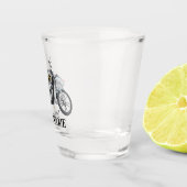 オートバイバイクもしくは自転車に乗る人ショットガカスタマイズラス ショットグラス (右)