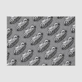 オートバイバイクもしくは自転車に乗る人ハッピーバースデーパーティーデコール 薄葉紙