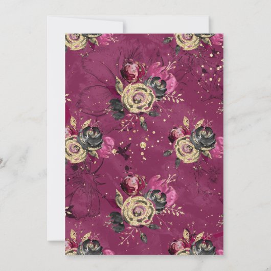 オートバイバイクもしくは自転車に乗る人フォトブライダルシャワー招待 招待状 (裏面)