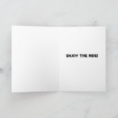 オートバイバイクもしくは自転車に乗る人退職カード カード (内部)