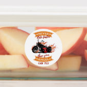 オートバイバイクもしくは自転車に乗る人 ラベル (貼付)