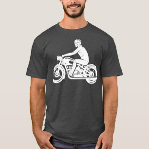 オートバイバイクバイクもしくは自転車に乗る人チョッパーレーサーバイクレース Tシャツ