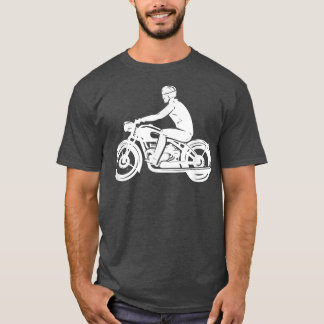 オートバイバイクバイクもしくは自転車に乗る人チョッパーレーサーバイクレース Tシャツ