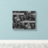 オートバイバイクバイクもしくは自転車に乗る人ライドライダー詳細 キャンバスプリント (インサイチュ (ウッドフロア))