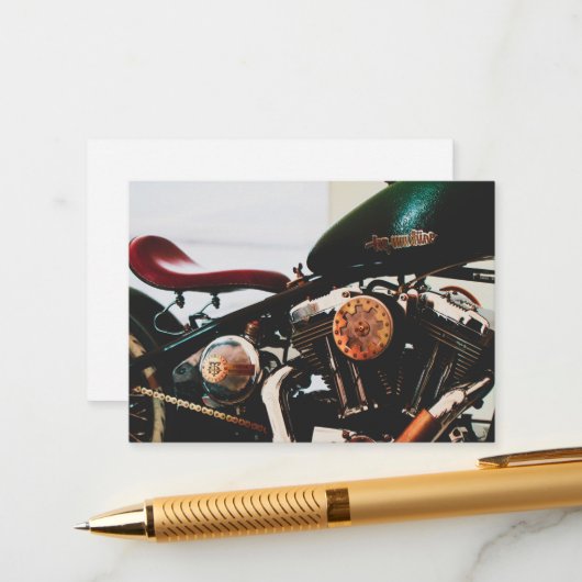 オートバイバイクバイクもしくは自転車に乗る人ライドライダー エンクロージャーカード (正面/裏面インサイチュ)