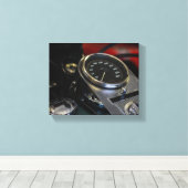 オートバイバイクバイクもしくは自転車に乗る人ライドライダー キャンバスプリント (インサイチュ (ウッドフロア))