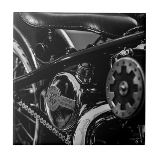 オートバイバイクバイクもしくは自転車に乗る人ライドライダー タイル (正面)