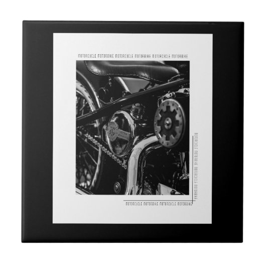 オートバイバイクバイクもしくは自転車に乗る人ライドライダー タイル (正面)