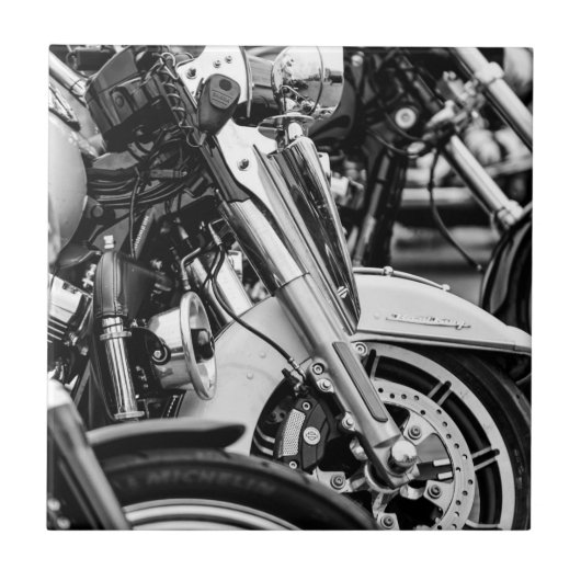 オートバイバイクバイクもしくは自転車に乗る人ライドライダー タイル (正面)