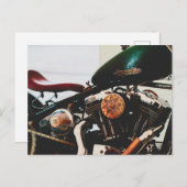 オートバイバイクバイクもしくは自転車に乗る人ライドライダー ポストカード (正面/裏面)