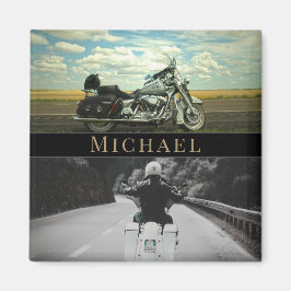 オートバイバイクバイクもしくは自転車に乗る人 マグネット