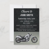 オートバイバースデーパーティーメンズ招待状 招待状 (裏面)
